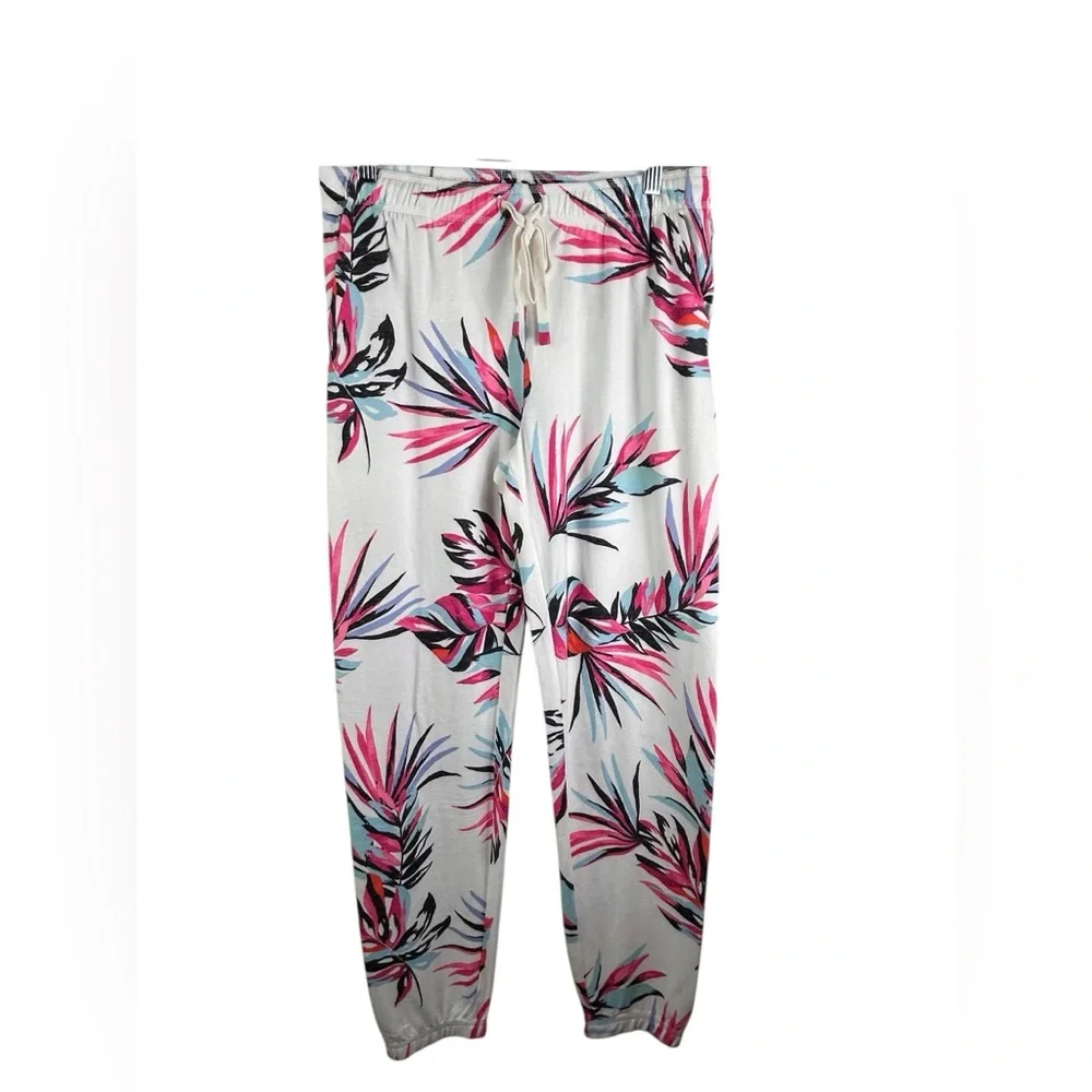 PJ Salvage Whimsy Palm PJ Set jersey with a tropical palm print